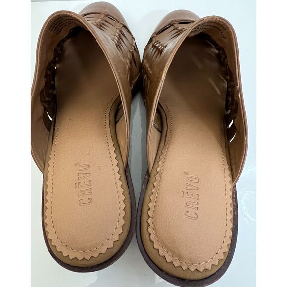 NWOT Anthropologie Crevo Luella Chestnut Leather Mule. Size 9.5(W). - Picture 4 of 8